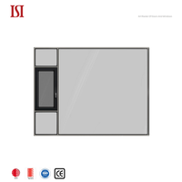 Fenêtre à battant double action HENNISSY moderne, à rupture de pont thermique, avec joint de sécurité renforcé en alliage d'aluminium pour villa extérieure