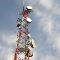 Pylône de télécommunication autoportant en acier tubulaire à 4 pieds, 20 25 30 35 40 45 48 50 52 55 60 65 mètres