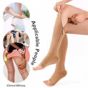 Calcetines de Compresión hasta la Rodilla con Diseño Personalizado de Buena Calidad, con Cierre y Punta Abierta, 23-32 mmHg, <span class=keywords><strong>para</strong></span> Várices - Product Image 4