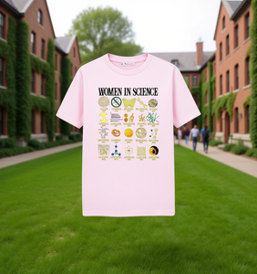 T-shirt da donna In Science, rosa, girocollo, vestibilità regolare, 100% cotone, design stampato, adatta a tutte le stagioni - Product Image 2