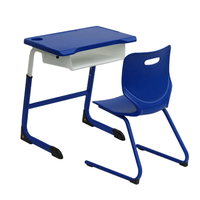 Table en plastique bon marché pour collège, meubles de salle de classe, bureau et chaise d'étudiant à hauteur réglable pour étudiant