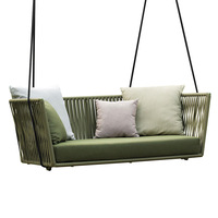 Balançoire suspendue Koehler en métal, style minimaliste moderne, pour extérieur, jardin, cour, balcon, villa, idéale pour les moments de détente.