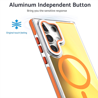 Coque de Téléphone Antichoc Magnétique à Charge Sans Fil avec Support Appareil Photo, Design Caméléon, Pour Samsung S24 Ultra, S24+ et Autres Séries