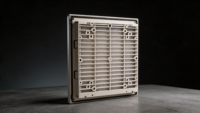 Filtre à lamelles de ventilation en plastique pour boîtier de distribution électrique, pour assemblage de ventilateur de panneau industriel, joint d'étanchéité, garantie 1 an