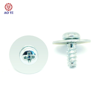 Sekrup Self-tapping Kepala Pan Phillips Dengan Washer, Pengikat Furnitur Berlubang Silang untuk Panel Kayu