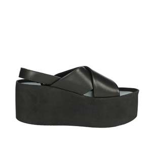 Sandalo con Zeppa da Donna Alberto Guardiani Nero Stile Platform - Product Image 4