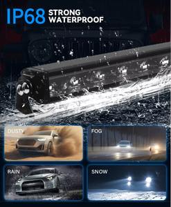 פסי תאורת לד 22/32/42/14 אינץ' בצבע כפול ענבר, תאורת מיקום לד, פסי תאורת נהיגה שטח לרכב 4x4, טנדרים, טרקטורונים ורכבי שטח. - Product Image 5