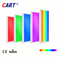Panneau lumineux LED modulaire RGB 60120 réglable, fin et plat, pour plafond, à intensité variable, encastré ou en saillie