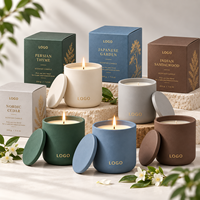 Umweltfreundliche Natürliche Sojawachs Aromatherapie Duftkerze Maßgefertigter Minimalistischer Keramikbehälter Duftkerze für Zuhause