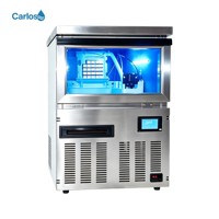 Macchina per il Ghiaccio Commerciale Carlos con Raffreddamento ad Aria, Pannello Touch, LED Blu e Sterilizzazione Ausiliaria per Negozi di Bevande