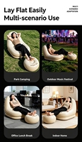 Ensemble de canapé gonflable d'extérieur, matelas pneumatique portable, chaise longue confortable avec repose-pieds pour le camping, les festivals de musique, la sieste au bureau