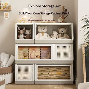 Household Large Capacity Toy <b>Clothes</b> Storage Living Room Oblique Thickened Plastic Storage <b>Box</b> With Lid - Product Image 2