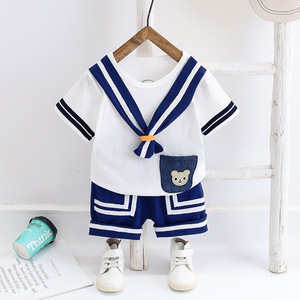 Productos Más Vendidos del Mundo, Conjuntos de Ropa de Verano para Niñas, Cuello Marinero, Moda Moderna, Ropa Informal para Bebés, Conjuntos de Manga Corta - Product Image 2