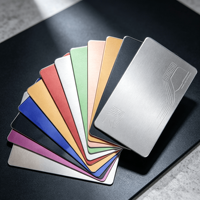 Günstige Maßgeschneiderte Aluminium-Visitenkarten mit Goldauflage, Letterpress-Druck, Modernem Design und Individuellen Farben