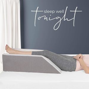 Coussin de positionnement pour membres inférieurs en polyester et coton avec mousse à mémoire de forme pour personnes âgées et femmes enceintes - Oreiller de soutien pour pieds et genoux - Product Image 1