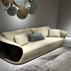 Canapé d'angle en cuir moderne et très confortable pour salon, canapé en forme de L pour salon - Product Image 5