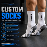 Chaussettes de sport mi-mollet unisexe personnalisées avec logo pour la course et le basketball