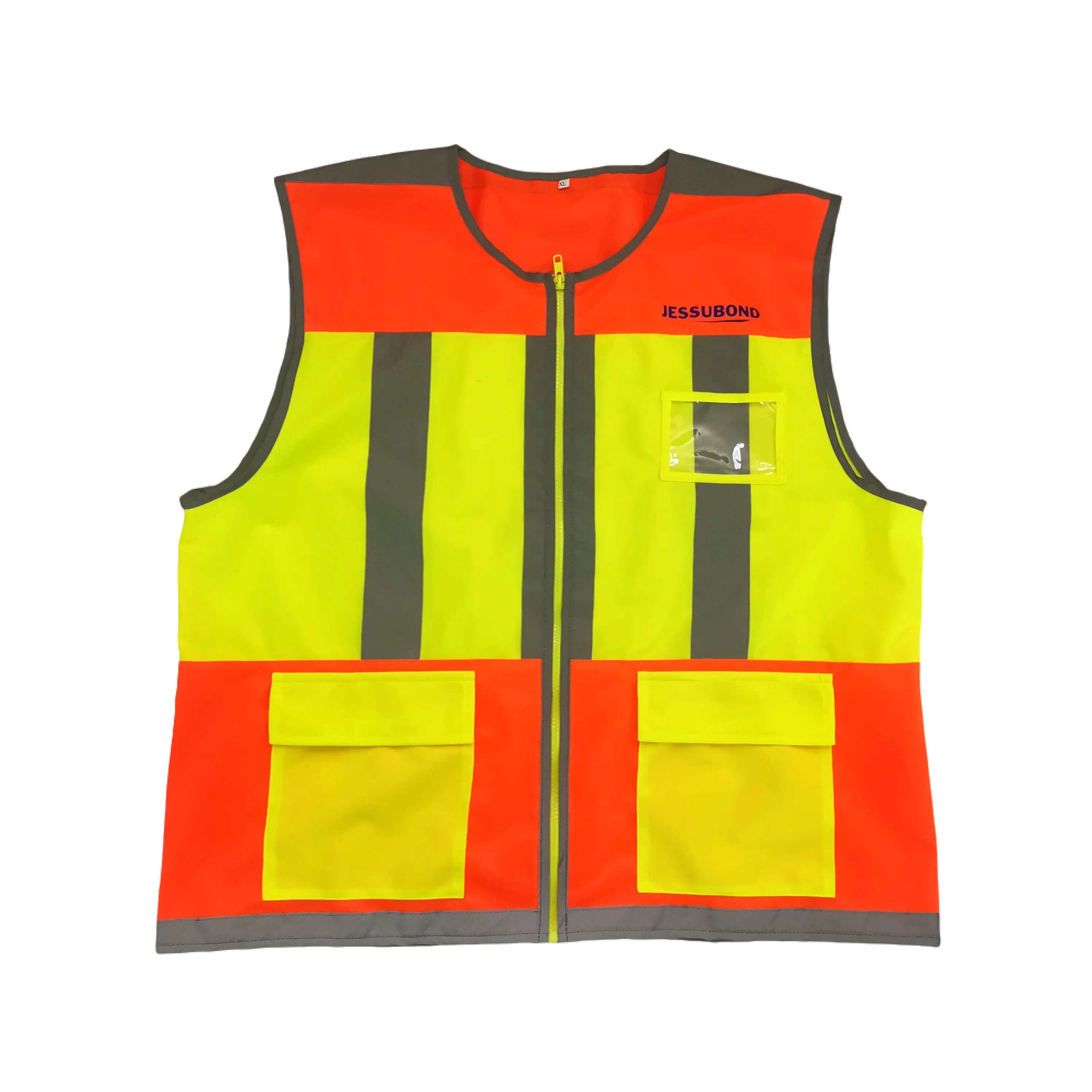 การออกแบบแฟชั่นที่กําหนดเองเสื้อกั๊กสะท้อนแสง Hi Vis เสื้อสะท้อนแสงเสื้อผ้าความปลอดภัยโพลีเอสเตอร์