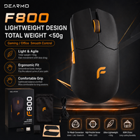 F800 Mouse Gaming Nirkabel Tri Mode Sensor PAW 3395 26000 DPI, Kabel Nirkabel dengan Polling Rate Tinggi, Ultra Ringan Berkabel untuk PC Gamer