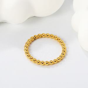 Bagues Minimalistes Personnalisables en Acier Inoxydable, Plaqué Or 18K PVD, Étanche, Hypoallergéniques, Bijoux Tendance - Product Image 3