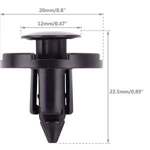 100PCS Nylon Fender Push Type Clips de retenue et <span class=keywords><strong>Rivet</strong></span> de fixation de pare-chocs pour <span class=keywords><strong>Nissan</strong></span> & Infiniti 01553-09321 - Product Image 1