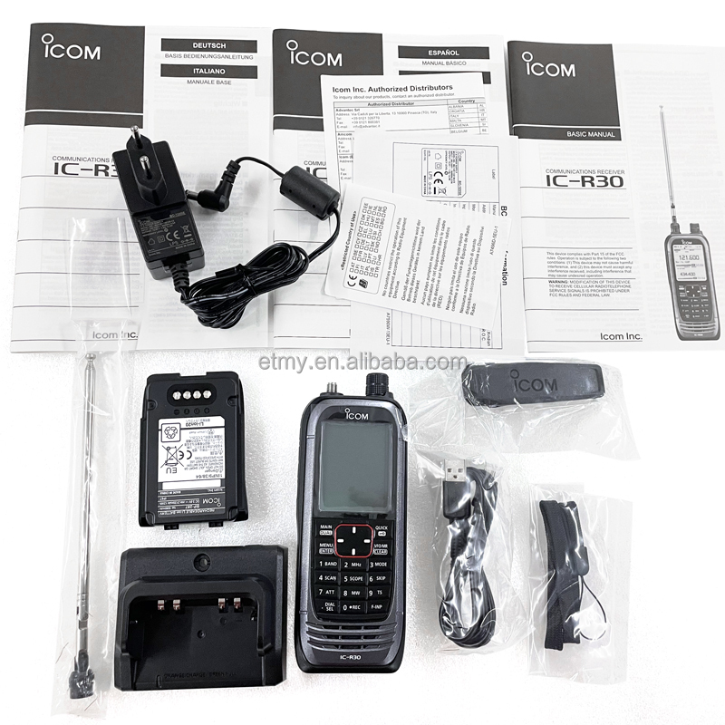 ICOM IC-R30: Receptor AM FM USB LSB, à prova d'água IPX7, portátil