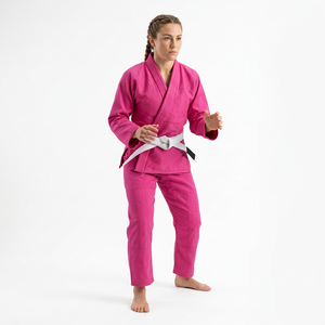 Kimono de Jiu-Jitsu Rose avec Ceinture Blanche – Tenue d'Arts Martiaux BJJ - Product Image 1