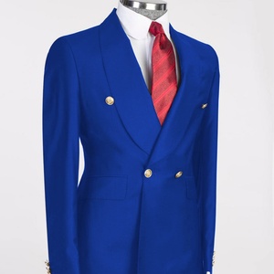 Traje de Negocios Italiano Personalizado con Rayas Azul Marino Transpirable para Hombre, Confección a Medida con Hombros Estilo Nápoles - Product Image 2