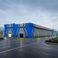 Bâtiment métallique de stockage logistique industriel à grande portée, préfabriqué, personnalisé, structure en acier, style ferme moderne, OEM ODM