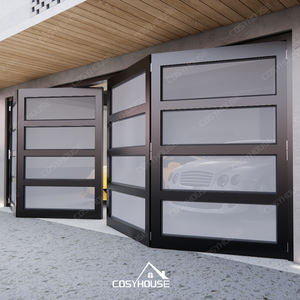 Puerta de Garaje Plegable Eléctrica Inteligente de Aluminio con Diseño Moderno Acanalado - Product Image 6