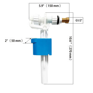 Válvula de llenado lateral para tanque de inodoro, accesorios de descarga doble, válvula de entrada de tracción para válvula de descarga de llenado ajustable <span class=keywords><strong>Universal</strong></span> de 2 pulgadas de dos piezas - Product Image 4