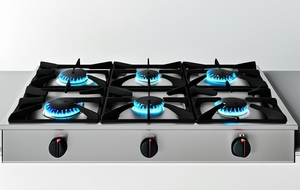 Cuisinière à gaz portable commerciale de cuisine, 6 brûleurs, camping, acier inoxydable, plaque de cuisson électrique commerciale, propane, butane, GPL, usage domestique - Product Image 5