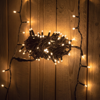 Guirnalda de Luces LED Atenuables IP67 de 10M 50M 100M con Cable de Goma Verde, Luz Blanca Cálida Multi CCT, AC 110V, para Decoración Comercial de Árboles y Edificios