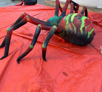 3m/4m 10ft 13.2ft Hang Led Lighting Lifelike Giant gonflable Halloween black spider model for event decoration