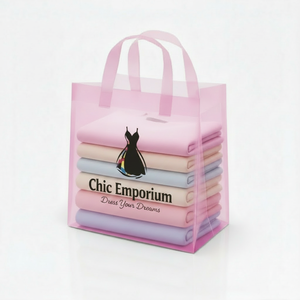 Bulk <b>Plastic</b> Shopping <b>Bags</b> Customizable Logo Size Color Waterproof Durable With Soft Handle For <b>Promotions</b> - Product Image 1