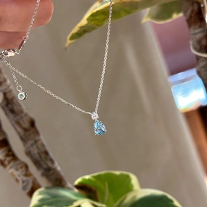 สร้อยคอเงินแท้ S925 สไตล์ฝรั่งเศส แบบเฮปเบิร์น อ่อนหวาน มีเสน่ห์ ดีไซน์เกลียวไม่สม่ำเสมอ พร้อมจี้สวยงาม - Product Image 3