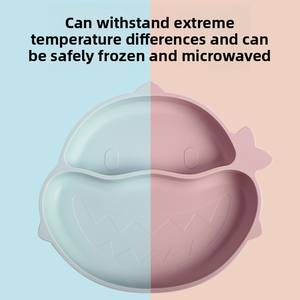 Ensemble d'alimentation pour <span class=keywords><strong>bébé</strong></span> en silicone sans BPA, vente chaude, vaisselle d'apprentissage, assiette en silicone, bol, bavoir, gobelet, collation, 0-12 <span class=keywords><strong>mois</strong></span> - Product Image 2