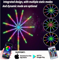 Feux d'artifice musique magique LED lumières commande vocale pleine couleur Star Festival atmosphère décorative eau IP67 PCB corps