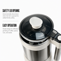 Moulin à café électrique 200W, mini-broyeur en acier inoxydable pour épices, fournisseur d'usine pour usage domestique et commercial