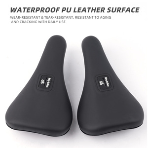 Sella per <span class=keywords><strong>Bici</strong></span> BMX BS08 in PU, Stile Sottile, Peso Leggero 225g, Nera, per Freestyle, Street, Dirt Jump, Sedile per Bicicletta BMX - Product Image 1