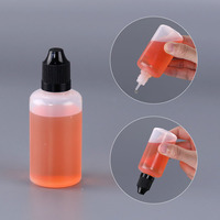 Flacon compte-gouttes en plastique noir Tatoo Ink Oil 30ml avec couvercle à l'épreuve des enfants