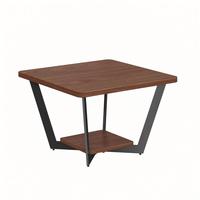 Table Basse Moderne en Promotion Usine, Table de Salon Écologique avec Plateau en MFC et Piétement en Acier