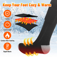 Chaussettes chauffantes électriques épaisses pour l'hiver, pour hommes et femmes, rechargeables, pour le camping en plein air, le ski, la pêche, la chasse