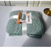 Nordic Sofa Verdickte Abdeckung Gestrickte Klimaanlage Reise Strick decke mit Kugel quaste