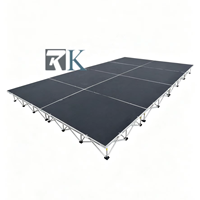Scène mobile légère, plateforme de scène pliable en alliage d'aluminium portable pour événements en plein air, concerts