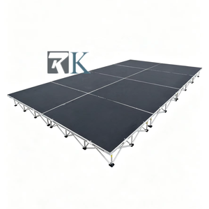 Scène mobile légère, plateforme de scène pliable en alliage d'aluminium portable pour événements en plein air, concerts - Product Image 1