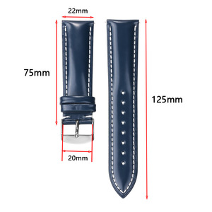 Full Grain a sgancio rapido Japan Shell Cordovan vera pelle cinturino orologio 18 19 20 21 22mm nuovo giubileo cinturino in vera pelle - Product Image 6