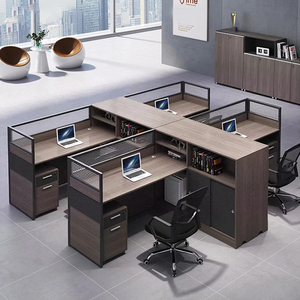 Đồ nội thất hiện đại Divider bàn làm việc văn phòng nhân viên Bàn máy tính bàn Bàn gỗ bàn nghiên cứu offlce bảng Modular bàn văn phòng - Product Image 3