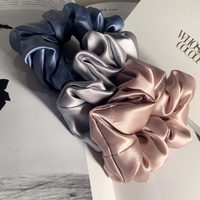 Vente en gros de chouchous en satin de luxe personnalisés de 16 mm, très élastiques, design tendance, en soie pure à 100 %