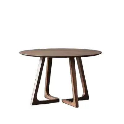 लकड़ी की मेजें लकड़ी के फर्नीचर गोल डाइनिंग टेबल गर्म बिक्री उच्च गुणवत्ता अखरोट ठोस कॉफी होम रेस्तरां डाइनिंग सेट आधुनिक